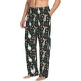 thumbnail image 2 of Daiia Christmas cute deer old man Men's Sleep Pant with Pockets and Drawstring,Pajama Pants-Medium, 2 of 9