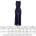 thumbnail image 2 of Vestido Largo De Verano Vestido transparente sin mangas para mujer Vestido ajustado con cuello redondo Traje de vacaciones de estilo sexy Kuymtek Azul Oscuro S para Mujer, 2 of 9