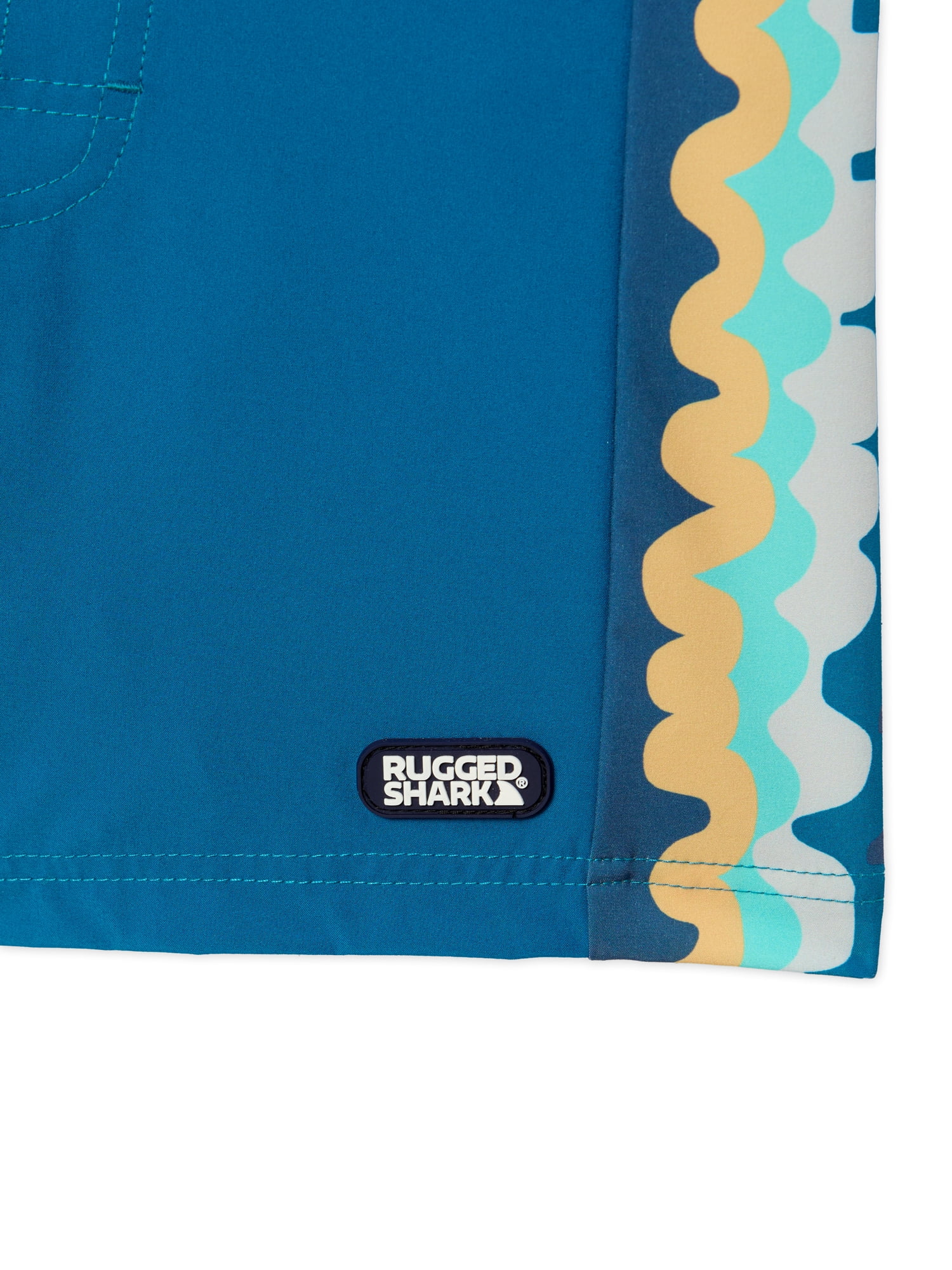 Rugged Shark Boys 6" Inseam Swim Trunks, Sizes 4-16