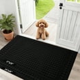 thumbnail image 3 of Front Doormat Non Slip Outdoor Mat 17"x29", Dirt Trapper TPE Welcome Mats Outdoor Indoor Rug, Durable Easy Clean Low Profile Doormat for Garage ,Entryway, Patio, High Traffic Areas, Black, 3 of 11