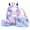 Star purple, variant on AoDai Tie Dye Backpack Student Schoolbag Laptop Bookbag 3 Piece Insulated Lunch Box