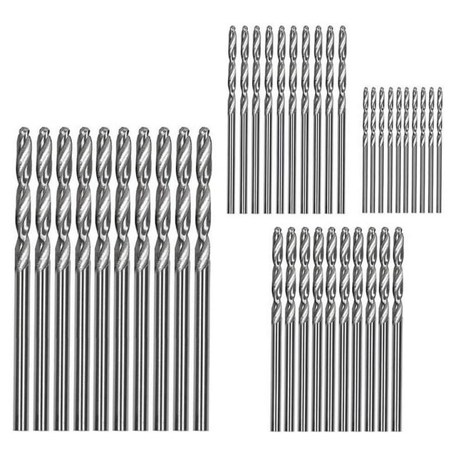 Juego de 40 brocas de acero de alta velocidad revestidas de titanio, juego de brocas helicoidales HSS de 0,6 mm/1,0 mm/1,5 mm/2,0 mm