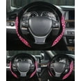 thumbnail image 2 of Leopard Print Steering Wheel Cover, 15 Inch Universal Fit for Most Vehicles, Soft, Durable Grip Cover for Women and Men, Protects Hands from Heat & Cold, 2 of 6
