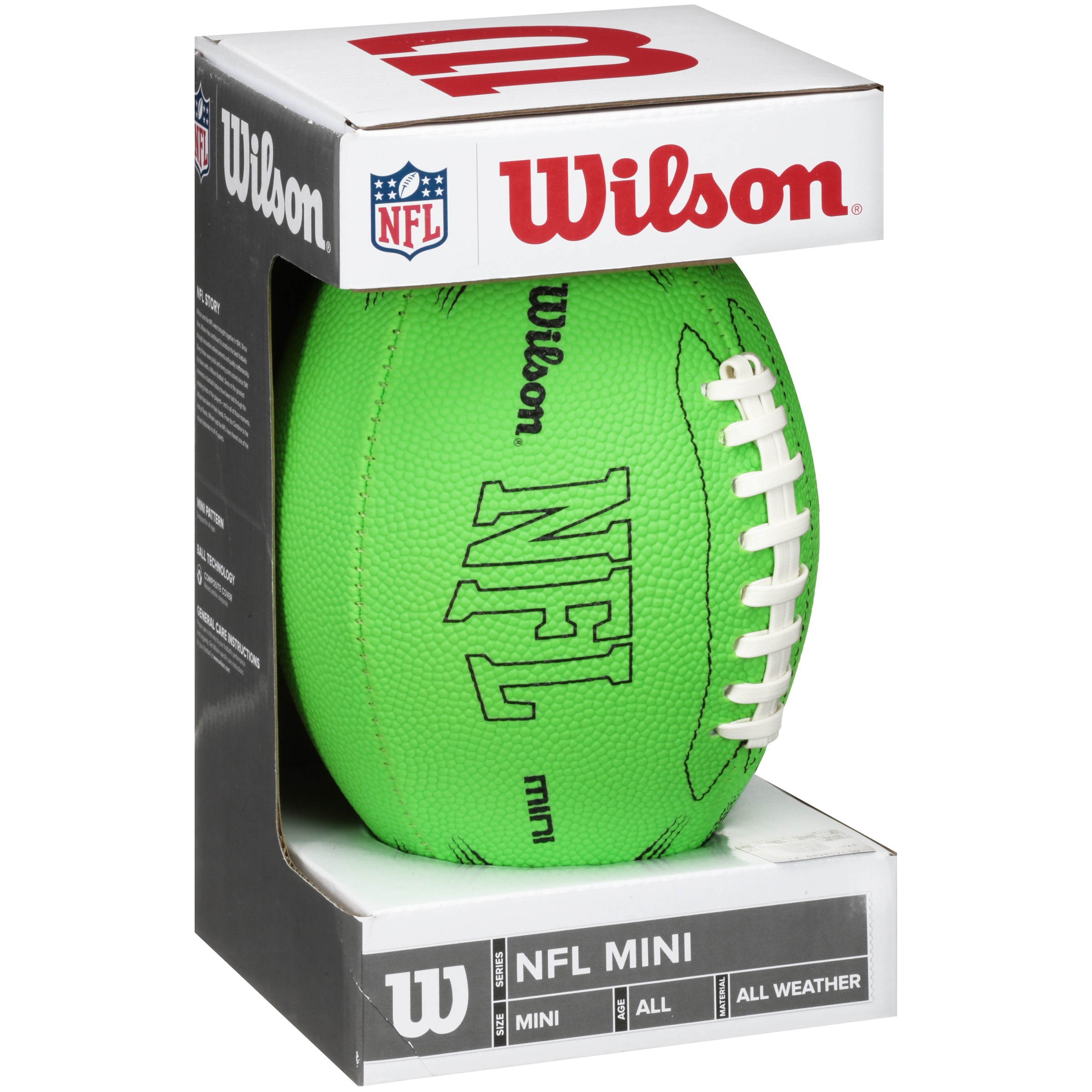 Wilson Sporting Goods NFL Mini Rubber Youth Football, Green - image 2 of 4