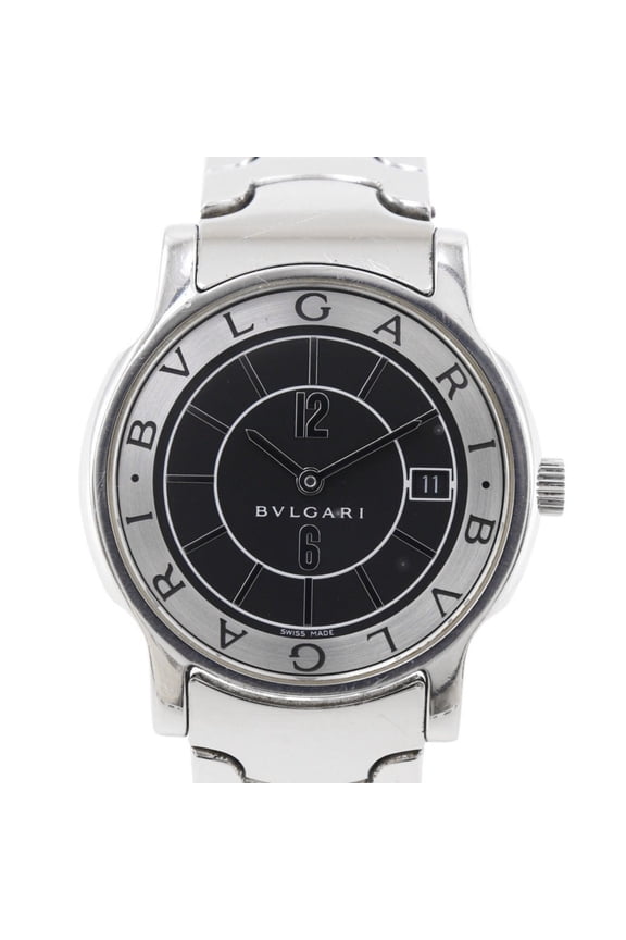 Pre-Owned Bvlgari Solo Tempo ST35S Men's Stainless Steel Quartz Analog Display Watch... (Fair)