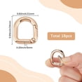 thumbnail image 2 of 18Pcs Alloy Spring Ring Clasps D-Shaped Golden 24x21x5mm, 2 of 5