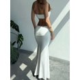 thumbnail image 2 of White Backless Cutout Maxi Slip Dress With Gold-Tone Embellishments, 2 of 21