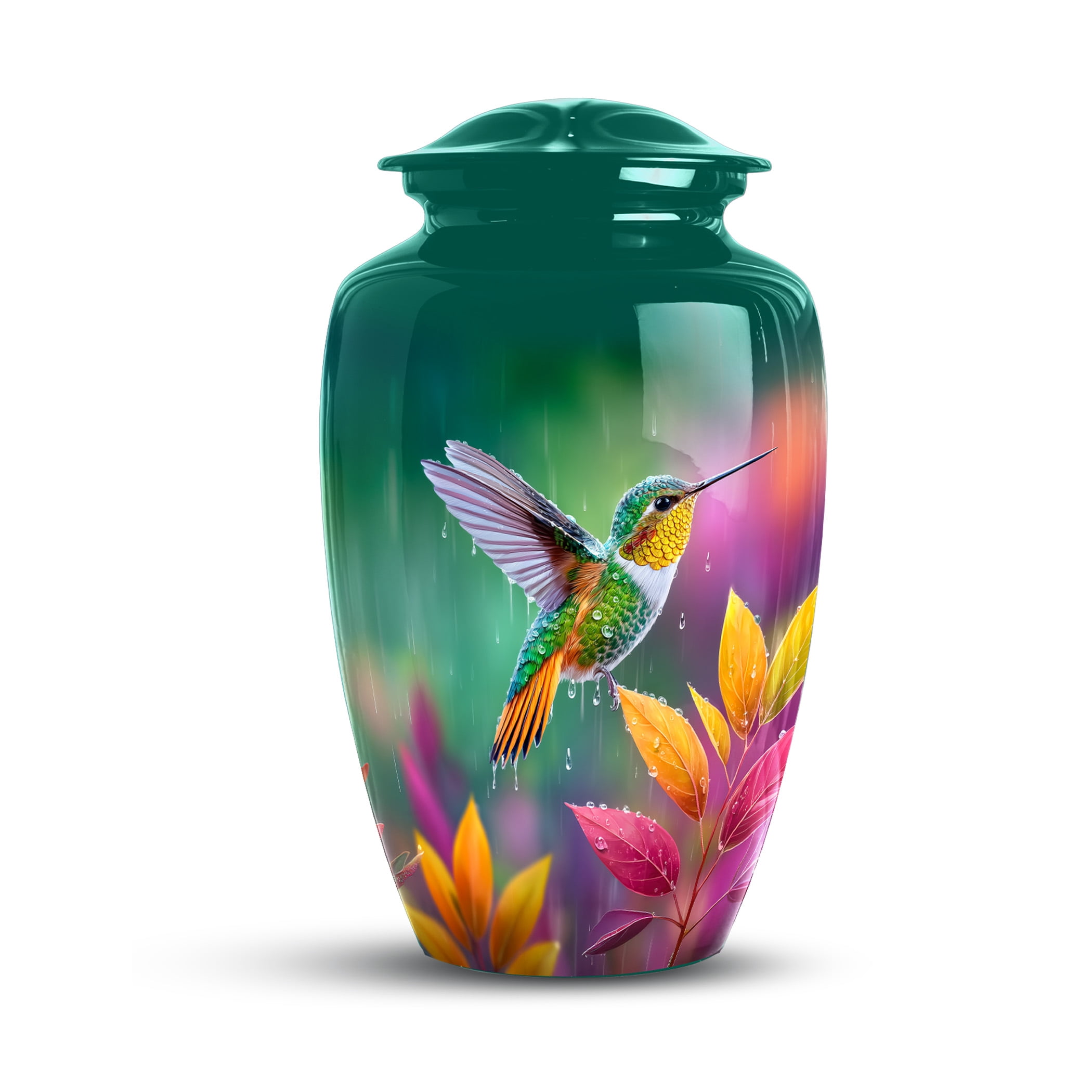 Hummingbird Urns For Human Ashes Adult Man - Large Urn For Adult Male Dad - Cremation Keepsakes Urn For Ashes -Mini Urns For Women ( Size-10inch 1pc. 3inch 4pc )