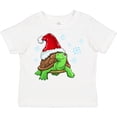 thumbnail image 3 of Inktastic Christmas Turtle in with Santa Hat and Snowflakes Boys or Girls Toddler T-Shirt, 3 of 5
