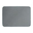 thumbnail image 1 of DEBGFS Cat Litter Mat Litter Trapping Mat  11.81” X 17.22” Inch Double Layer Design Waterproof Urine Proof Trapper Mat for Litter Boxes  Large Size Easy Clean Scatter Control（Gray）,Grey, 1 of 5