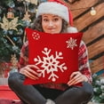 thumbnail image 4 of Vaidha Housses de Coussin de Noël 18x18 Pouces, Coussins Décoratifs Rouges pour Arbre de Noël, Décoration d'Hiver pour Canapé, 4 of 6