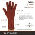 thumbnail image 3 of Wool Cable Knit Gloves - Made in the USA - Super Soft Merino Wool - Small - Copper, 3 of 7