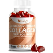 VITINITY VERISOL HST+HA+VIT C Collagen Hard Chewy Gummies Clinically Proven Beauty.Firmer,Smoother Skin,Fewer Wrinkles,Reduced Cellulite.True Beauty from Within.The Look-Good Feel-Good -30 Day Supply