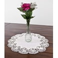 thumbnail image 4 of Antique Royal Rose European White Jacquard Lace Doily, Placemat, Table Top Centerpiece (15 Inch Round), 4 of 5