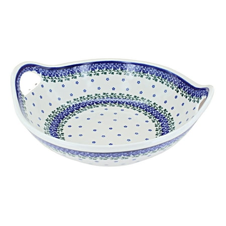 

Blue Rose Polish Pottery Windsor Deep Bowl with Handles