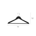 thumbnail image 4 of Simplify Vegan Leather Clothing Hangers, 3 Pack, Black, 4 of 7