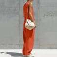 thumbnail image 6 of Women's Two Piece Outfits Summer Sleeveless Tops Wide Leg Pants Vacation Matching Set, 6 of 8