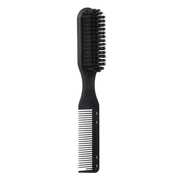 Cepillo 2 en 1 - ABS y cerdas de nylon, de doble cabezal - para el peinado de la barba, peinado del cabello - Cómodo agarre para salones y el hogar