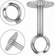 thumbnail image 4 of Ceiling Bracket for Curtain Rod, 4 Pieces Stainless Steel Hanging Rod Bracket, Curtain Rod Bracket, Hanging Rod Bracket, 4 of 5