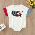 thumbnail image 2 of Qopobobo Bodysuit Baby Girl Baby Bodysuit 4th of July Baby Boys or Girls Baby Bodysuit White,3-6 Months, 2 of 7