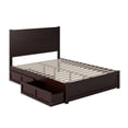 thumbnail image 4 of AFI NoHo Queen Wood Bed with Footboard and 2 Drawers in Espresso, 4 of 10