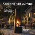 thumbnail image 4 of Sunnydaze 50" Santa Fe Black Finish Steel Wood-Burning Chiminea with Wood Grate, 4 of 15