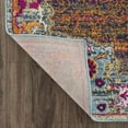 thumbnail image 5 of Hauteloom Tigris Collection Pasha Oriental Farmhouse Hallway, Entryway, Kitchen Runner Rug - Vintage Distressed - Boho Chic Medallion Pattern - Orange, Purple, Blue - 2'7" x 10', 5 of 6