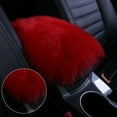 thumbnail image 4 of Universal Car Armrest Seat Cushion Auto ;;; ;;; Center Console Faux Leather Plush Mat Winter Warm Soft Pad, 4 of 6