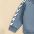 thumbnail image 6 of TOWED22 Fall Winter Toddler Baby Boy Clothes 2Pcs Checkered Crewneck Sweatshirt and Pants Sweatsuit Little Boy Clothing(Blazer,6-12 M), 6 of 7