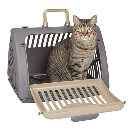 SportPet Designs, Small, Foldable, Top-Loading, Cat Carrier, Gray,