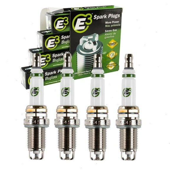 4 pc E3 Spark Plugs compatible with Toyota Prius C 1.5L L4 2012-2019
