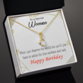 thumbnail image 4 of To My Mom Birthday Card You Deserve the World Alluring Ribbon Necklace Message Card, 4 of 7