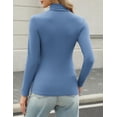 thumbnail image 5 of Zeagoo Women's Turtleneck Long Sleeve Tops Lightweight Base Layer T-Shirts Solid Slim Fit Thermal Top, 5 of 6