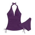 thumbnail image 7 of Plus Size Two Piece Bikini Set - High Waisted Ruffled Bathing Suit with Tie Detail - Beach Vacation Swimwear - S-XXL Sizes, 7 of 7