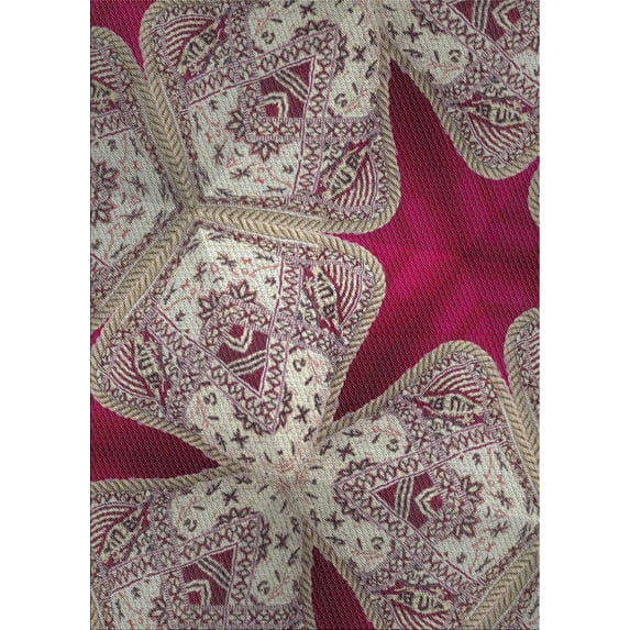 Ahgly Company Indoor Rectangle Patterned Maroon Purple Novelty Area Rugs, 5' x 7'