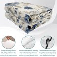 thumbnail image 4 of Queen Quilt Set 90''x96'', Blue Gray Spring Floral Lightweight Summer Bedspread Coverlet Set with 2 Pillow Shams, Vintage Botanical Breathable All Season Quilt Bedding for Bedroom/Guest Room, 4 of 9