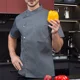 thumbnail image 2 of Manga Corta Uniforme Chef Cocina Gastronomia Moda, 2 of 5
