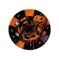 thumbnail image 2 of Halloween Pumpkin 3D Spiral Optical Illusion Round Rug Non Checkerboard Vortex Doormat Front Door Porch Decor, 2 of 7