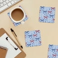 thumbnail image 6 of Multi-Shape Mdf Cork Coaster 4 Pieces Of Anti-Slip, Anti-Wear And Anti-Fouling 3.9in Easy To Clean And Stable Structure Nautical Theme Thin Ribbon Bow Pattern Square, 6 of 7