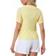thumbnail image 3 of Blusa de botones con cuello Peter Pan y volantes de la edición INSPIRE CHIC para mujer en cuadros amarillos, 3 of 6