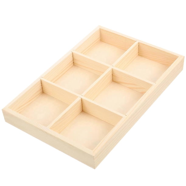 Wooden Crayon Holder with Multi Slots Design for Storage Light Yellow Portable and