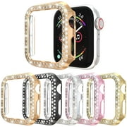 EXGREEM Compatible for Apple Watch 42mm Case Cover Bumper , Bling Women Girls Protective Cover Dressy Diamonds Crystal Bumper Hard PC Shockproof Rhinestone Case for iWatch Series 3 2 1