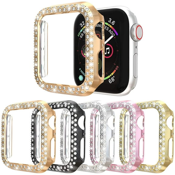 Compatible for Apple Watch 42mm Case Cover Bumper , Bling Women Girls Protective Cover Dressy Diamonds Crystal Bumper Hard PC Shockproof Rhinestone Case for iWatch Series 3 2 1