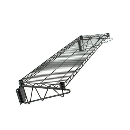 

12 Deep x 36 Wide x 7 High Fixed Black Wall Mount Shelving Kit