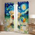 thumbnail image 2 of Homewish Kawaii Dalmatian Dog Black Out Curtains for Kids, Swirl Mystic Galaxy Curtains Pack of 2 (42x63 Each), Art Oil Printing Bedroom Curtains, Curtains and Drapes Bedroom Decor, 2 of 6
