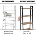 thumbnail image 5 of Canddidliike 4-Shelf Storage Ladder Shelves, 4 Tiers Standing Shelving Units Metal Organizer Bookshelf, White, 5 of 7