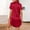 Red, variant on Endives Womens Satin Sleepshirt Short Sleeve Nightgown Button Down Nightshirt Soft Lonuge Dress Sleepdress Night Wear