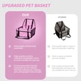 thumbnail image 6 of Sennaux Pet Car Seat Front Pet Dog Booster Seat Carrier Protector for Dogs Cats Puppy, with PVC Tube, Blue, 6 of 7