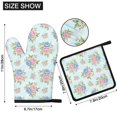 thumbnail image 3 of Pioneer Flower Floral Print Pattern 1-Pack Oven Mitts Set, Heat Resistant Kitchen Gloves, 7.7" X 12", 3 of 6