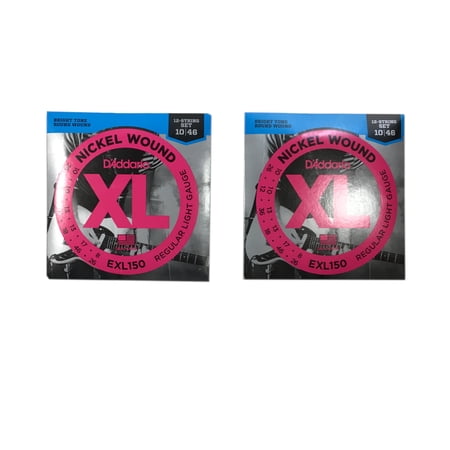 D'Addario Guitar Strings 2-Pack Electric 12 string 1 set EXL150 Light